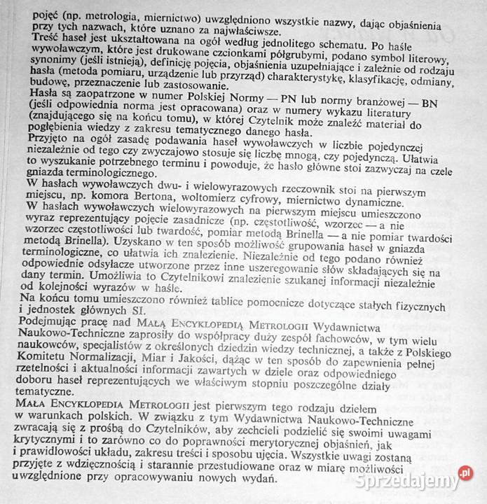 Mała encyklopedia metrologii Red Janusz Jaworski twarda