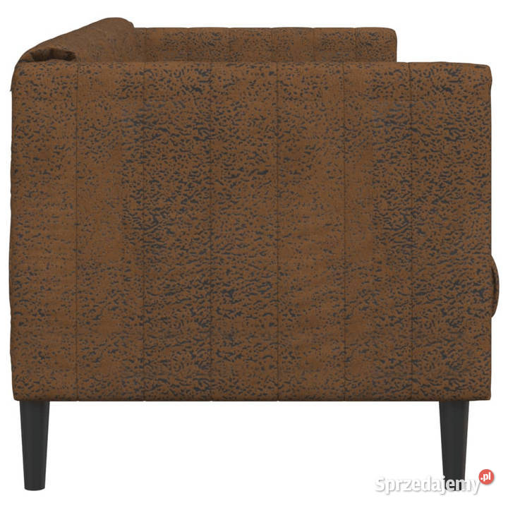 Sofa 2os brązowa sztuczna skóra zamszowa Warszawa