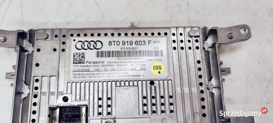 WYŚWIETLACZ MMI AUDI A4 B8 A5 Q5 8T0919603F osobowe Przystajń