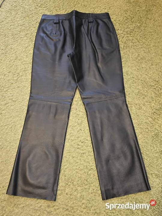 Skórzane spodnie na motor czarny Warszawa sprzedam