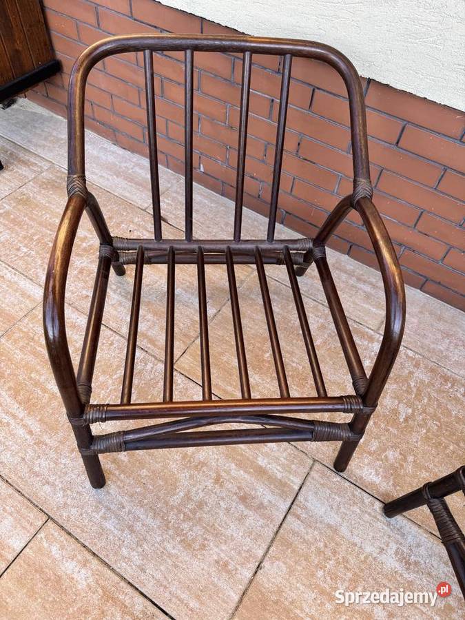 Fotel rattanowy fotelik wiklinowy krzesło na