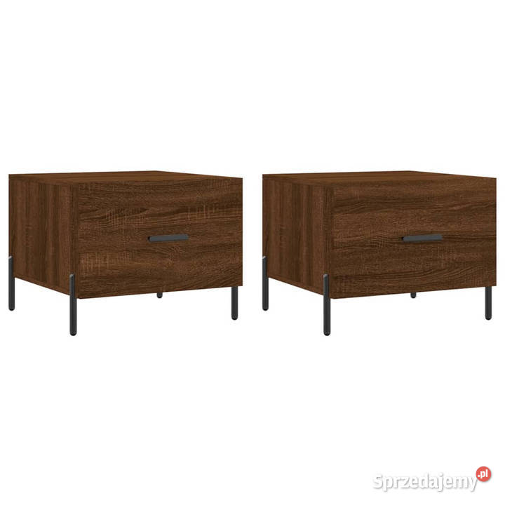 Stoliki kawowe 2 brązowy dąb 50x50x40 WM829427 Dom i Ogród