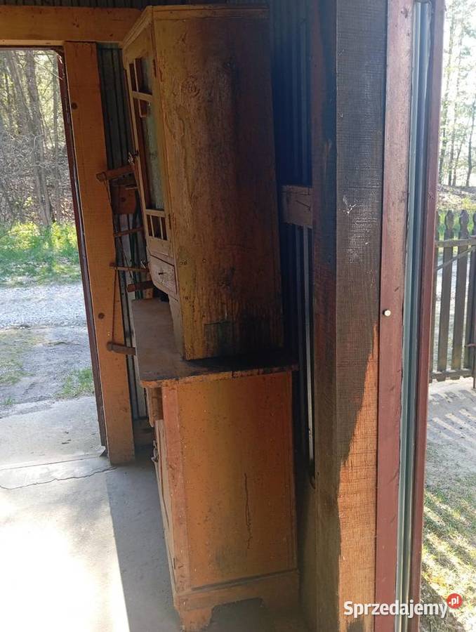 Kredens drewniany PRL vintage do renowacji Białobrzegi