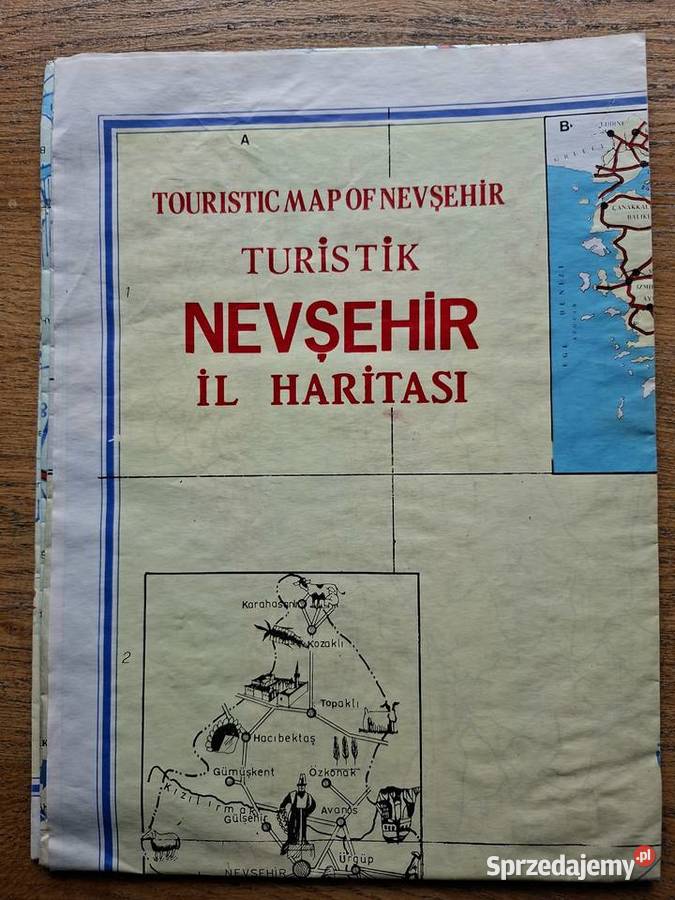 Turcja Nevsehir il Haritasi touristic map Kraków sprzedam
