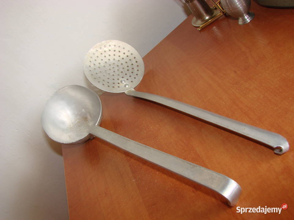 aluminiowa chochlałyżka cedzakowa PRL pomorskie