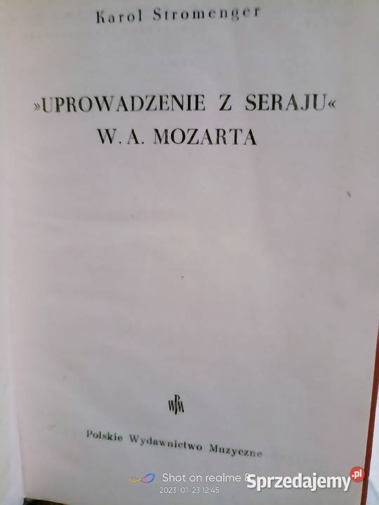 Uprowadzenie z seraju Mozarta unikatowy Książki naukowe i popularnonaukowe