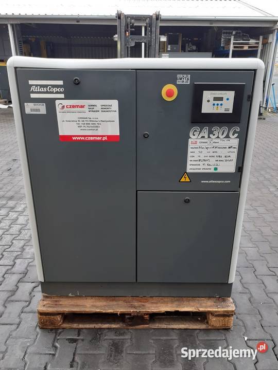 Sprężarka śrubowa ATLAS COPCO GA30C 30kW 426m Kompresory Wilków