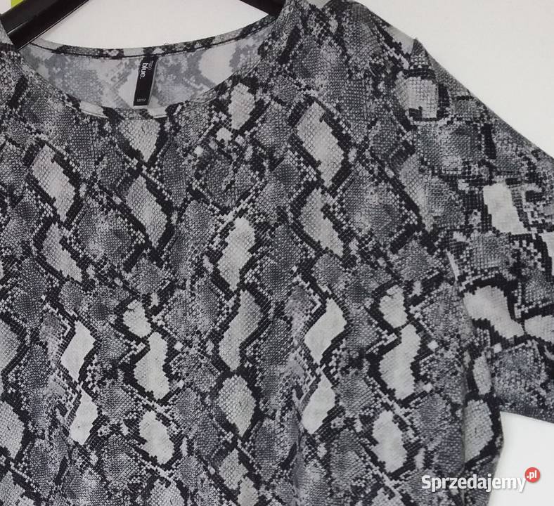 XXL Tunika z delikatnej dzianiny maxi blue śląskie Gliwice