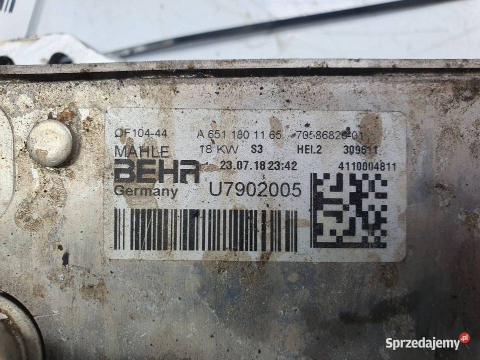 CHŁODNICZKA OLEJU MERCEDES VITO A6511801165 osobowe Pozostałe kujawsko-pomorskie Lipno