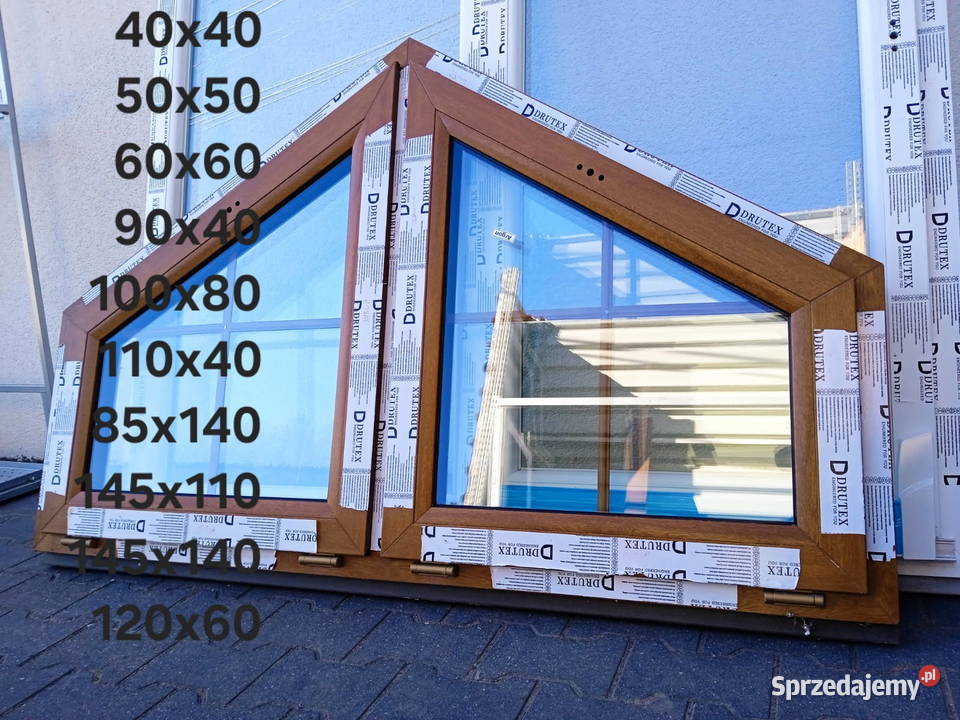 Okno złoty dąb 156x985 OKNA NOWE I UŻYWANE Solec Kujawski