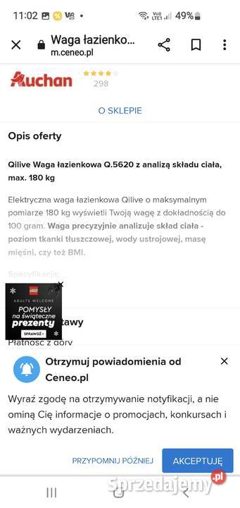 Waga łazienkowa z analizą składu ciała i BMi Łódź sprzedam