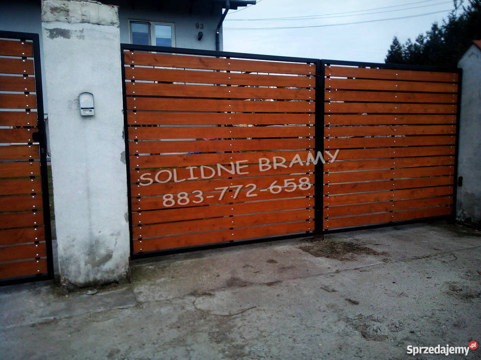Brama dwuskrzydłowa 4m z furtą 1m Wypełnienie Ogrodzenia i bramy Warszawa