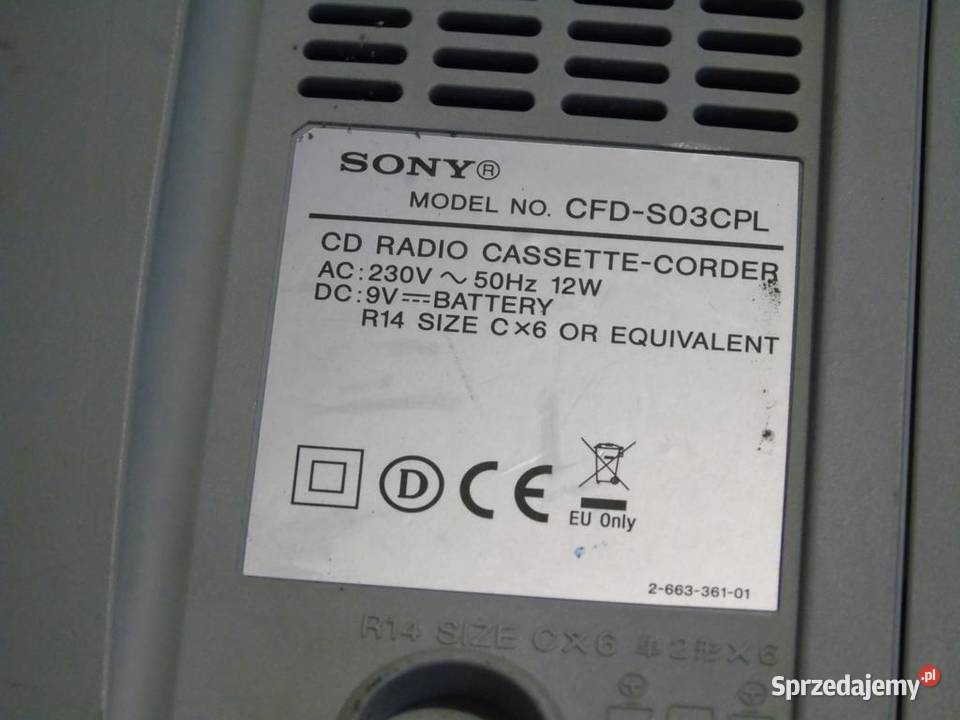 Radio odtwarzacz Sony CFDS03 DOSTAWA Jasło
