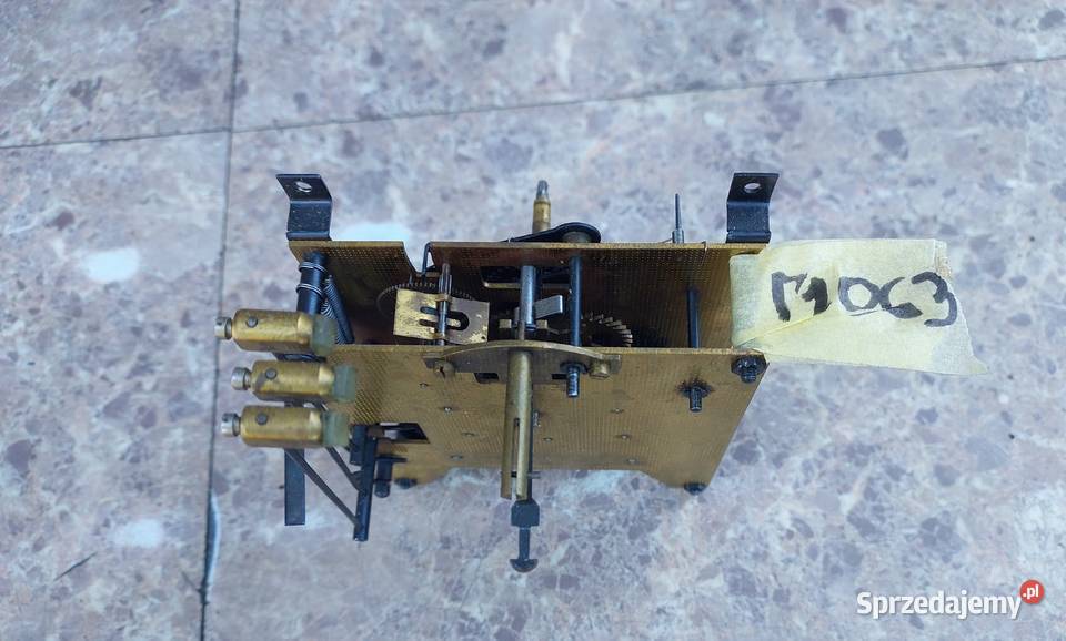 M063 Mechanizm starego zegara ściennego Schmeckenbecher łańcuchowy