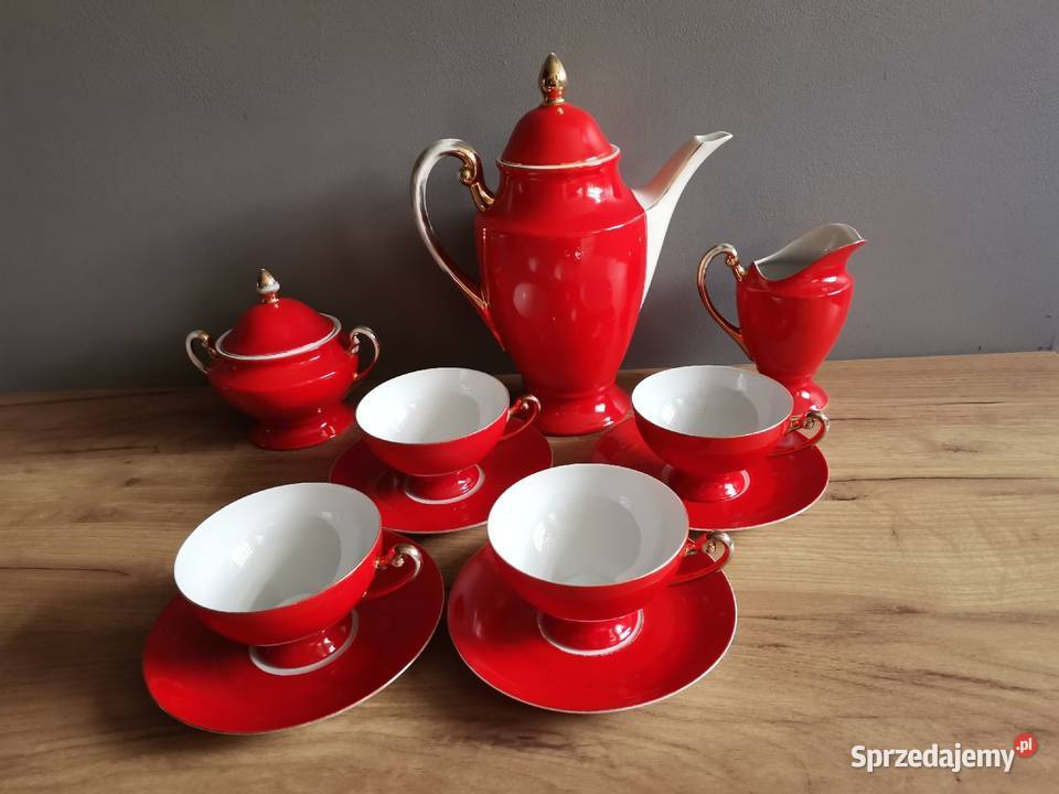 Stary serwis kawowy Giesche Empire porcelana Porcelana i szkło