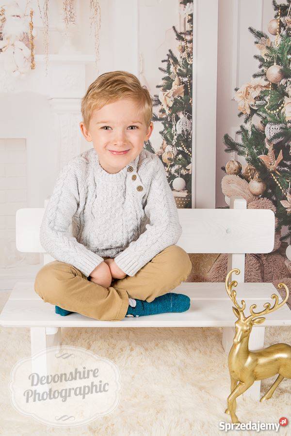 Ławeczka drewniany foto rekwizyt do dziecięcych Pozostałe Milicz