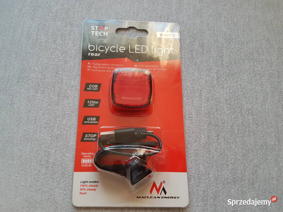Lampka tylna z funkcją stop USB Mielec
