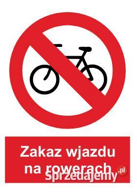 Naklejka BHP Zakaz wjazdu na rowerach GC064