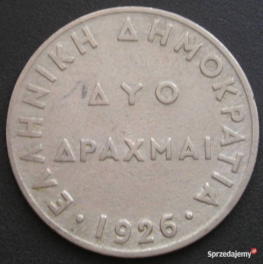 GRECJA 2 DRACHMY 1926 Numizmatyka