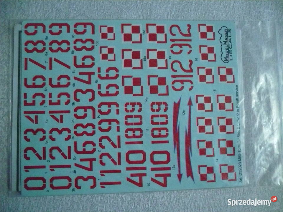 kalkomania MIG15 skala 132 nowe polskie Wałbrzych