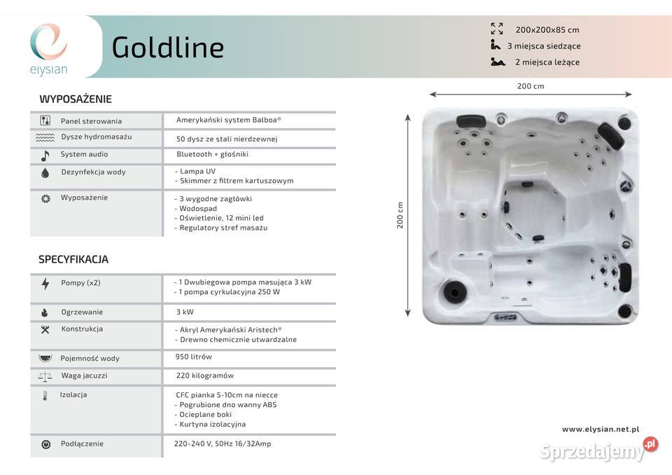 5osobowe Jacuzi ogrodowe Goldline Jacuzzi Poznań sprzedam