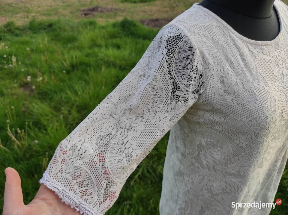 Koronkowa bluzka TUNIKA ecru Dorothy Perkins 42 Płock