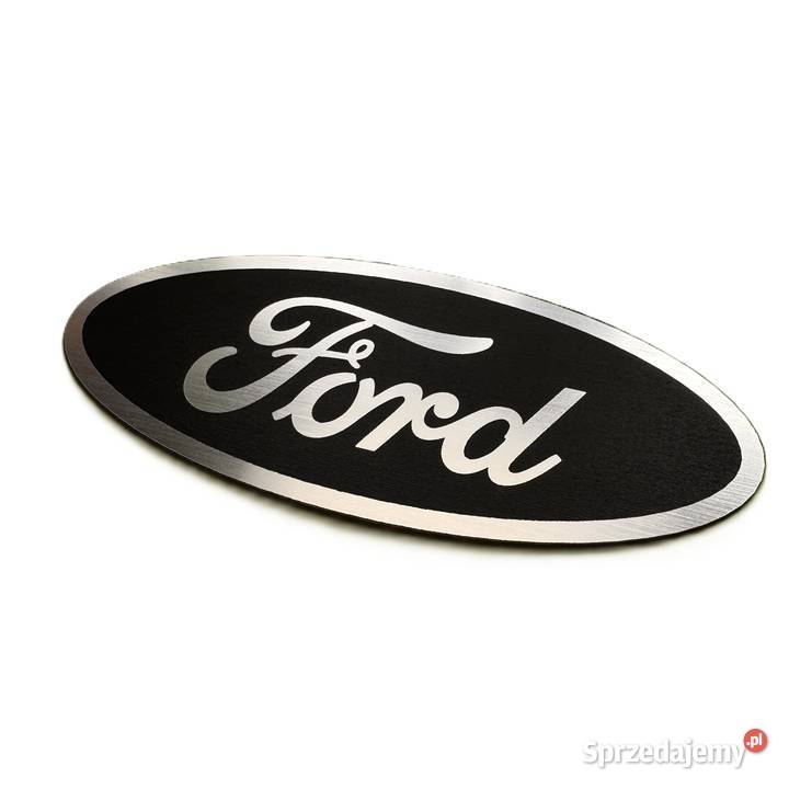 Emblemat Ford 60x24mm czarnosrebrny naklejka