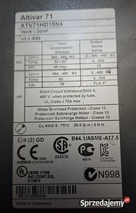 Altivar 7115KW Bielsko-Biała