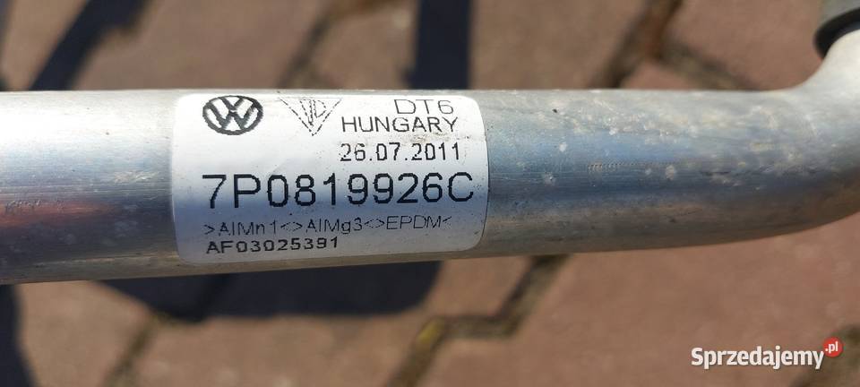 Przewód rurka układu chłodzenia komplet TOUAREG Szczecin