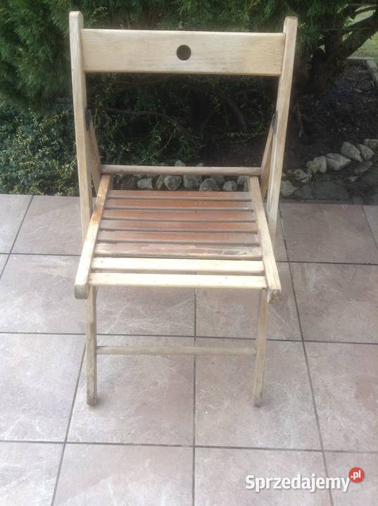 Składane drewniane krzesło ogrodowe tarasowe Opole