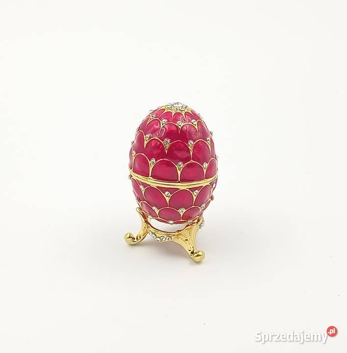 Jajko jajo faberge pojemniki szkatułka czerwone Zawiercie