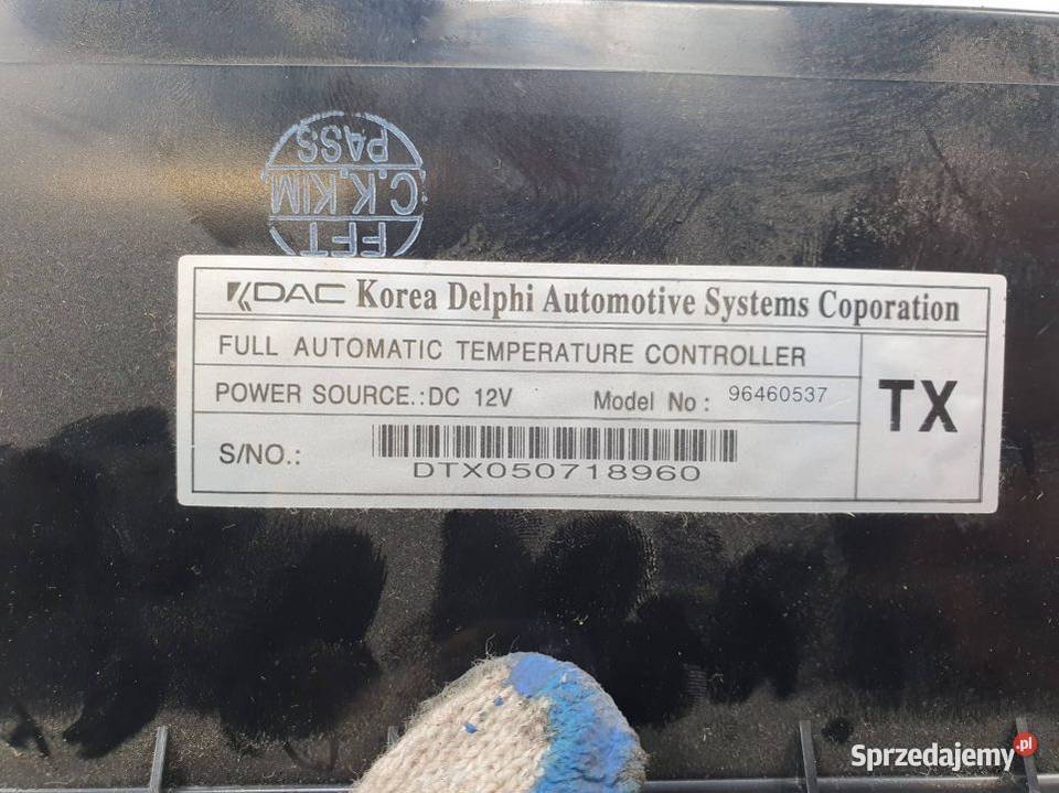 PANEL KLIMATYZACJI CHEVROLET EVANDA 96460537 osobowe kujawsko-pomorskie Lipno