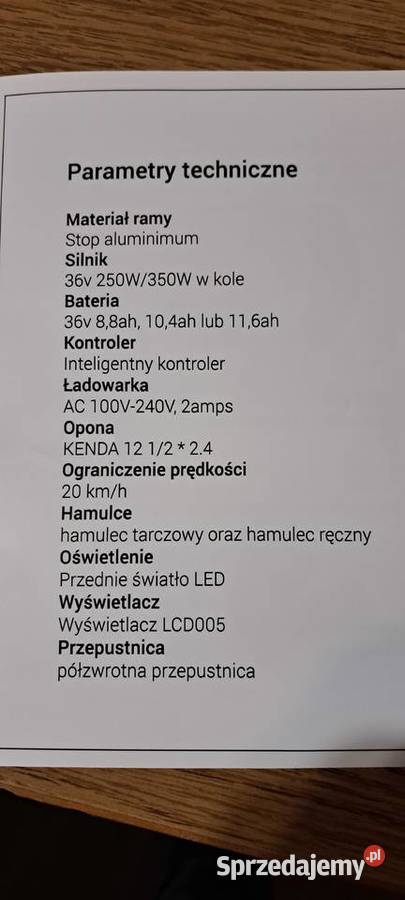 Sprzedam Elektryczny ręczny wózek inwalidzki