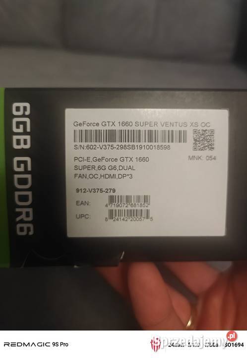 MSI GeForce GTX 1660 super 6GB