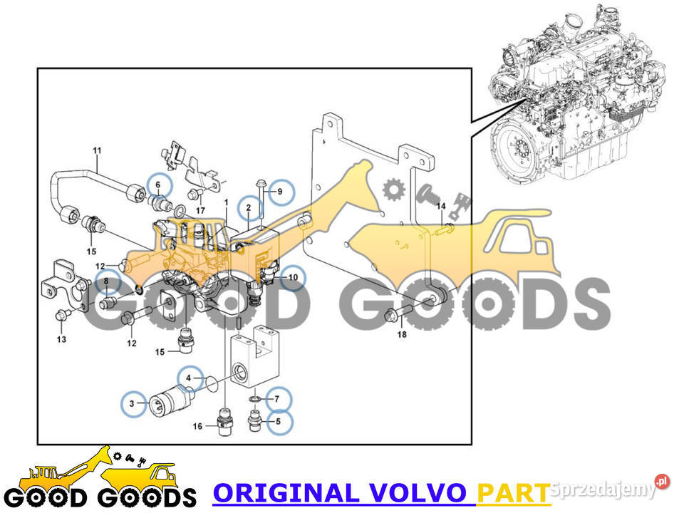 VOLVO ZAWÓR DOZUJĄCY PALIWO 22021285 ORYGINAŁ mazowieckie Władysławów