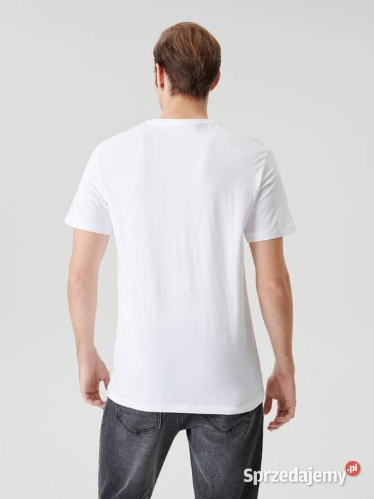 granatowy i biały tshirt męski Sinsay 2pak sprzedam