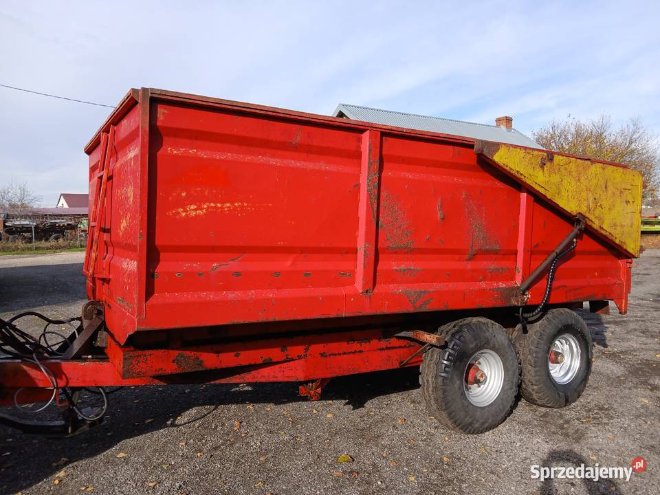 Przyczepa wywrotka 10 ton tandem uszkodzony Ryki