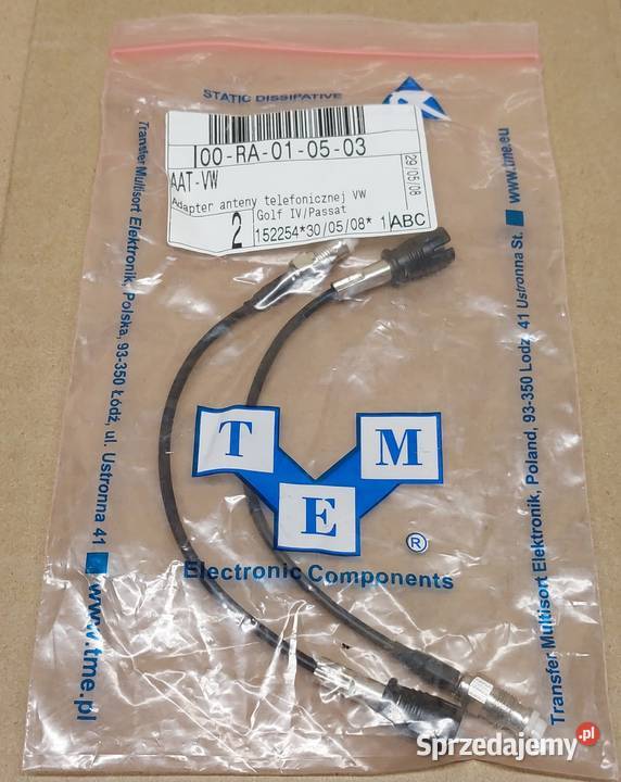 ZŁĄCZE ADAPTER ANTENY TELEFONICZNEJ VW GOLF IV osobowe Mielęcin