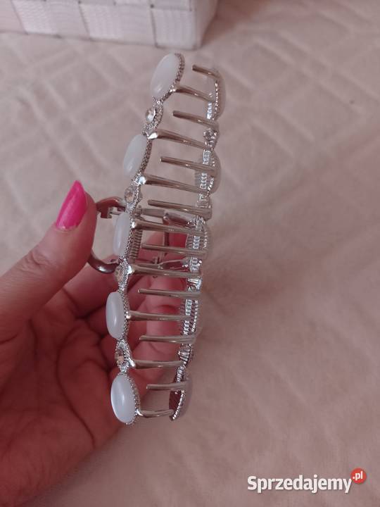 ZARA Bogato zdobiona duża spinka ślubna z Kraków