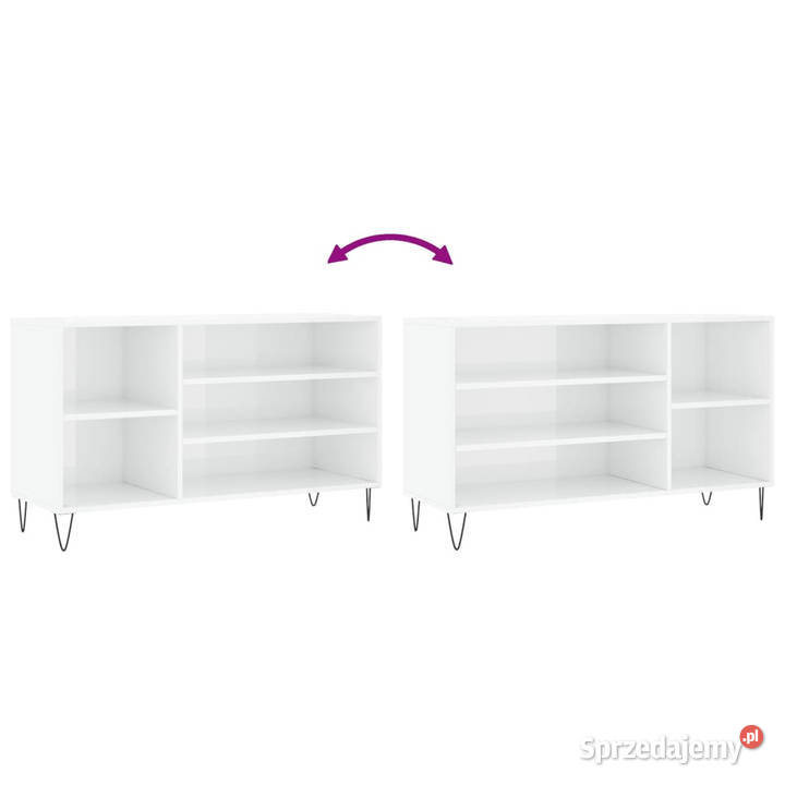 Szafka na buty wysoki połysk biała 102x36x60 Warszawa