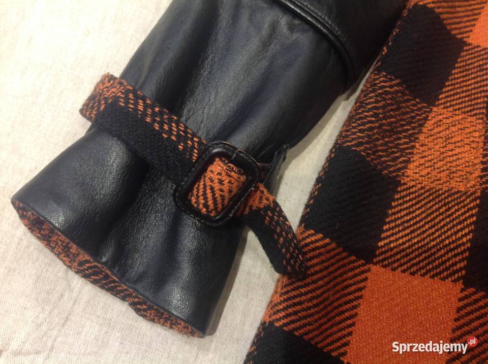 Płaszcz Damski GIL SANTUCCI r S Skórzane rękawy czarny lubuskie Nowa Sól