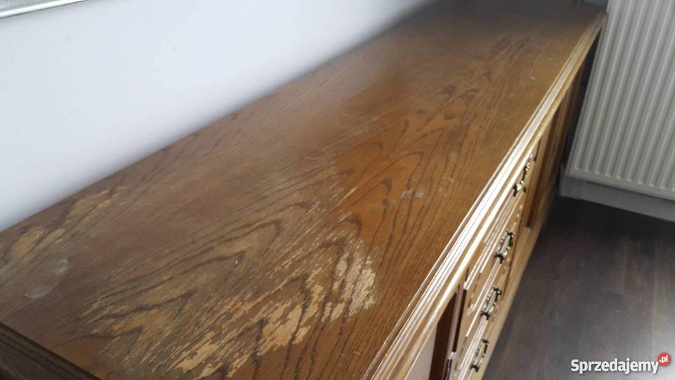 Komoda Swarzędz dębowa w komplecie ze stolikiem Warszawa