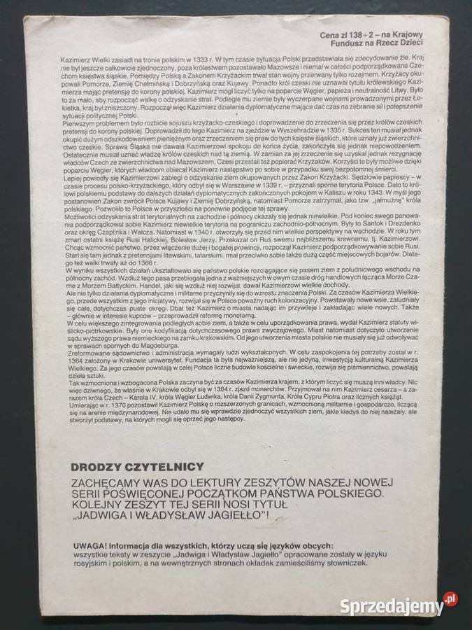 Kazimierz Wielki komiks dwujęzyczny język Gdynia