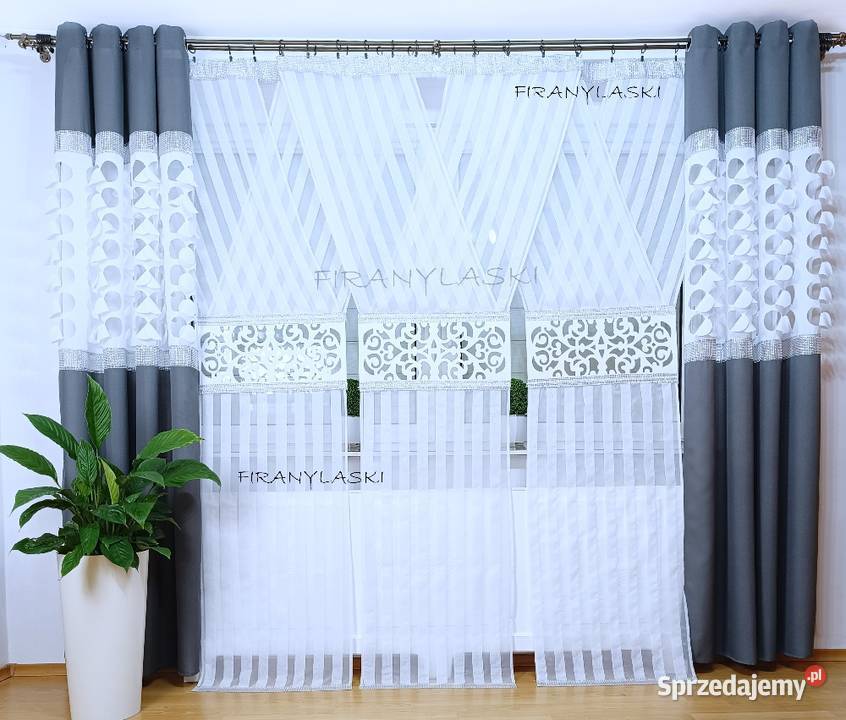 Firany Firanki Panel 120x250 Ażury Ekrany