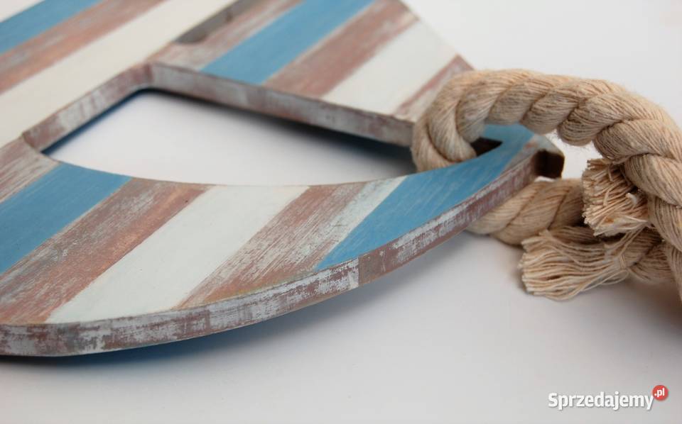 Łódź żaglówka zawieszka drewniana marynistyczna wielokolorowy Lublin