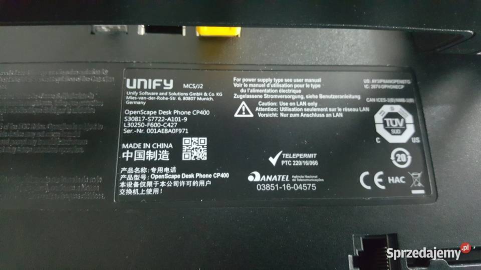 Unify OpenScape Desk Phone CP400 CP600 telefon Mirakowo