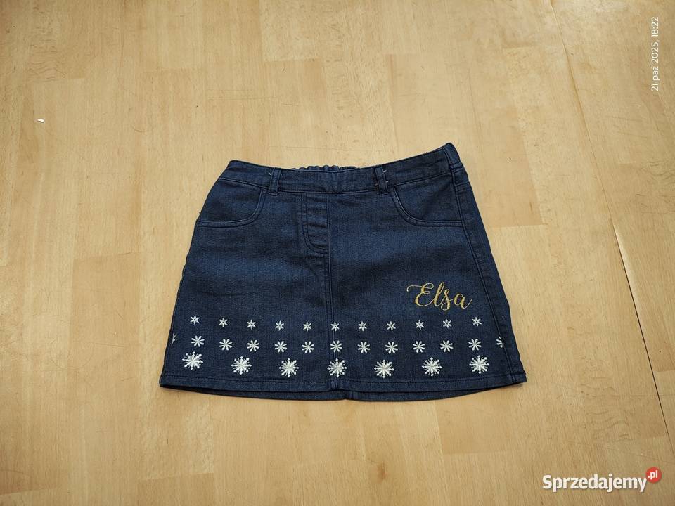 Spodnica spódniczka ala jeans Disney Elsa płatki dziewczynka Szczecin