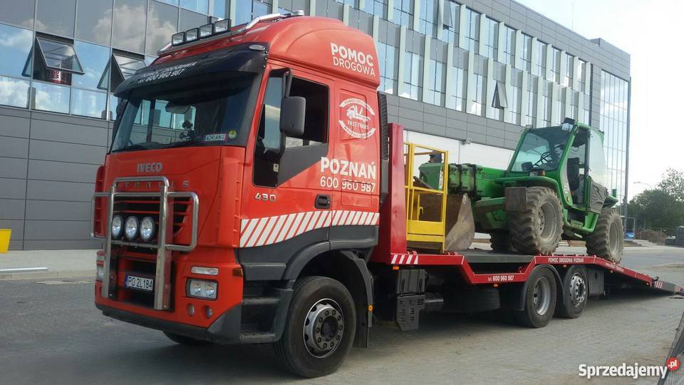 Transport wózków widłowych maszyn koparek Poznan Poznań