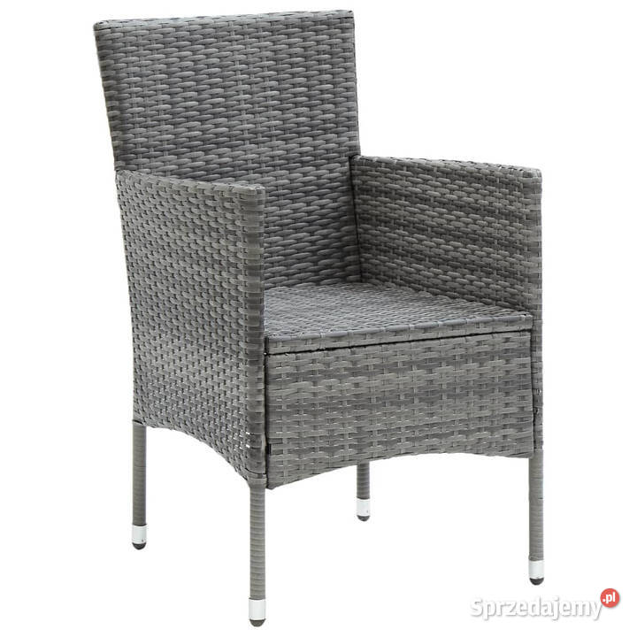 Krzesła ogrodowe 4 rattan PE szare WM310563 Warszawa