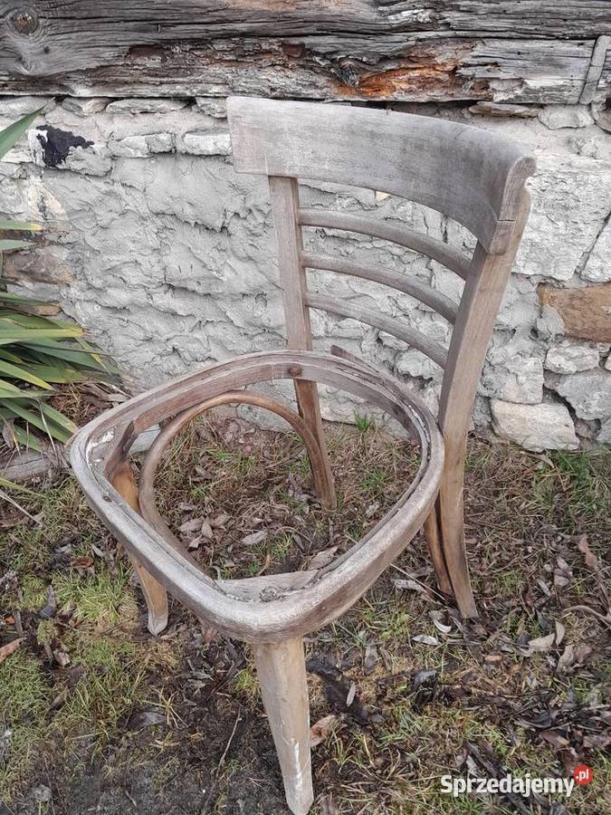 Stare krzesło PRL do renowacji zabytek retro